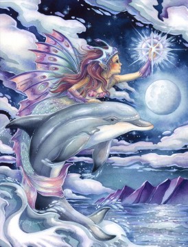 wish upon a dolphin star Fantasy Oil Paintings